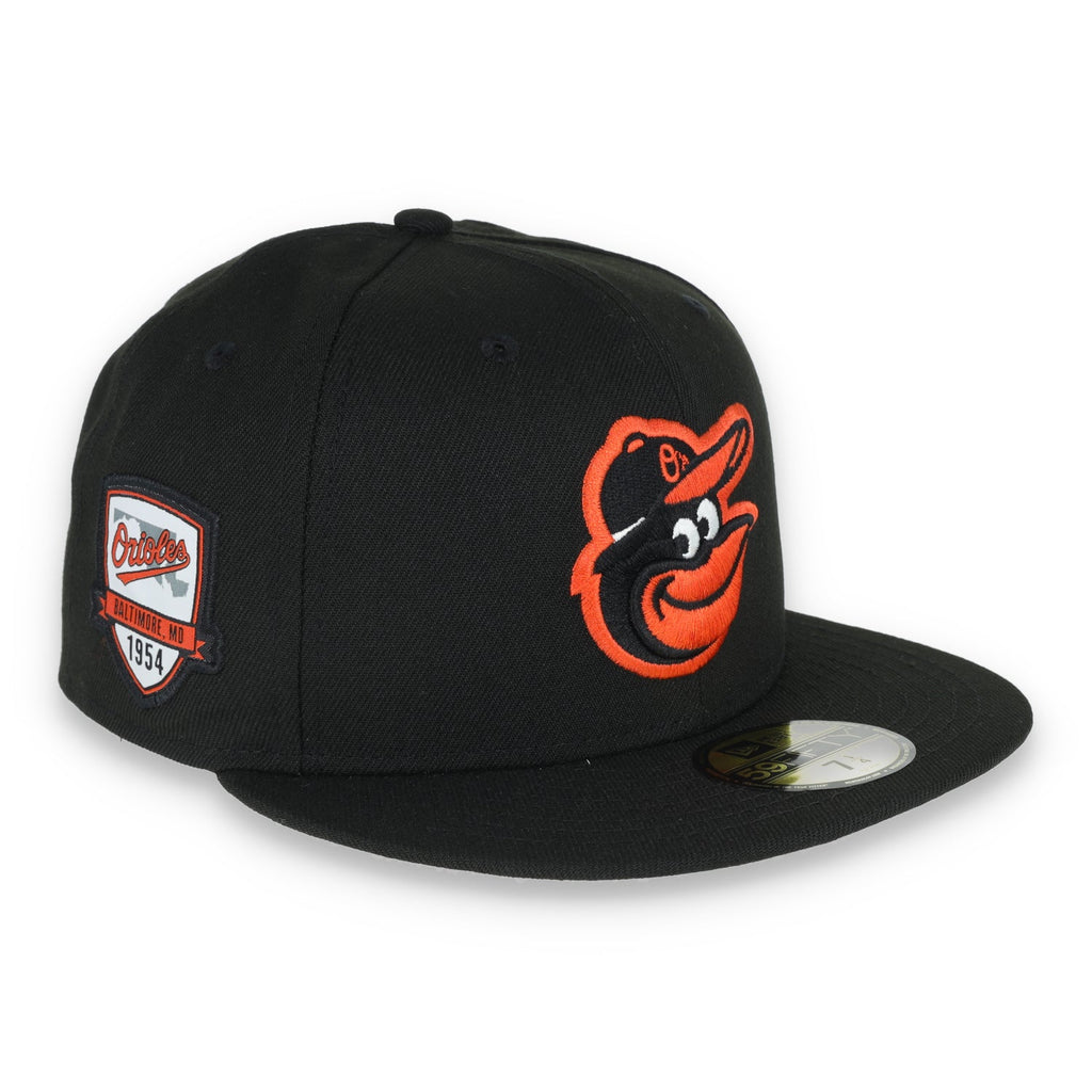 New Era Baltimore Orioles City Side Patch 59Fifty Fitted Hat product image 1, provided for visual reference and product