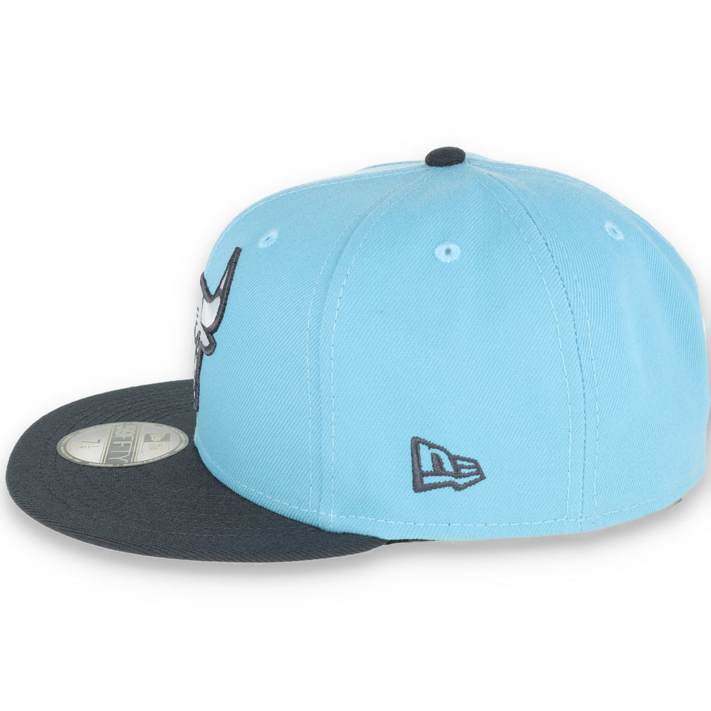 New Era Chicago Bulls Color Pack 2Tone 59Fifty Fitted Hat - Babyblue/Grey product image 4, provided for visual reference and
