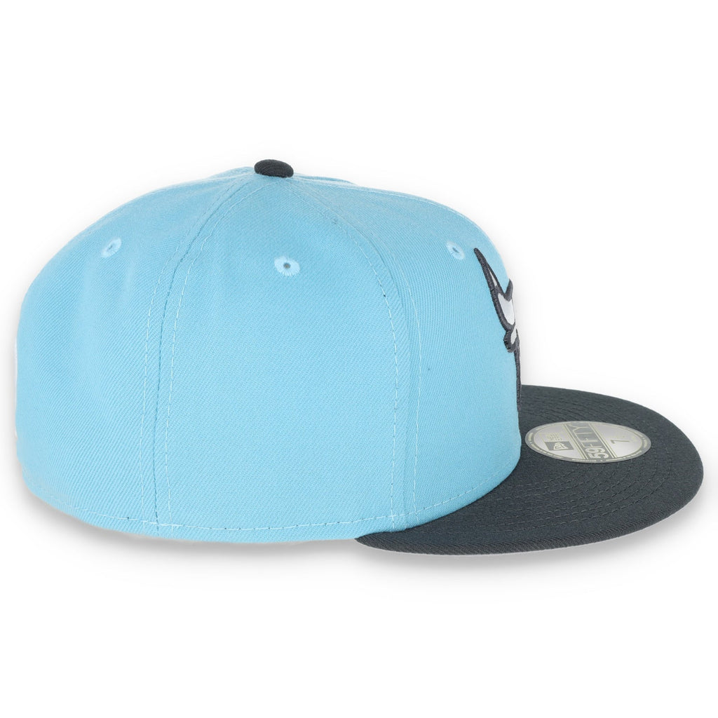 New Era Chicago Bulls Color Pack 2Tone 59Fifty Fitted Hat - Babyblue/Grey product image 6, provided for visual reference and