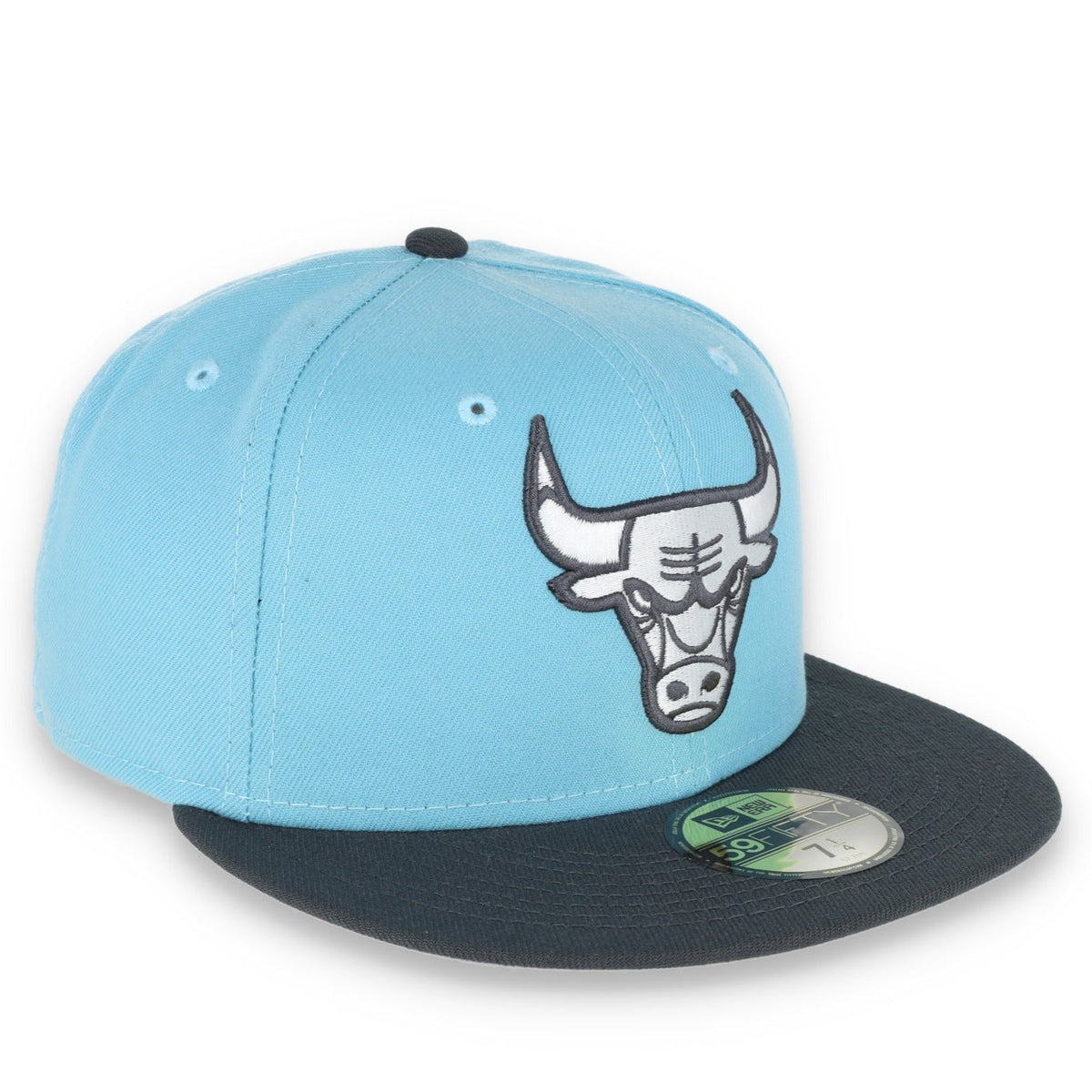 New Era Chicago Bulls Color Pack 2Tone 59Fifty Fitted Hat - Babyblue/Grey product image 1, provided for visual reference and