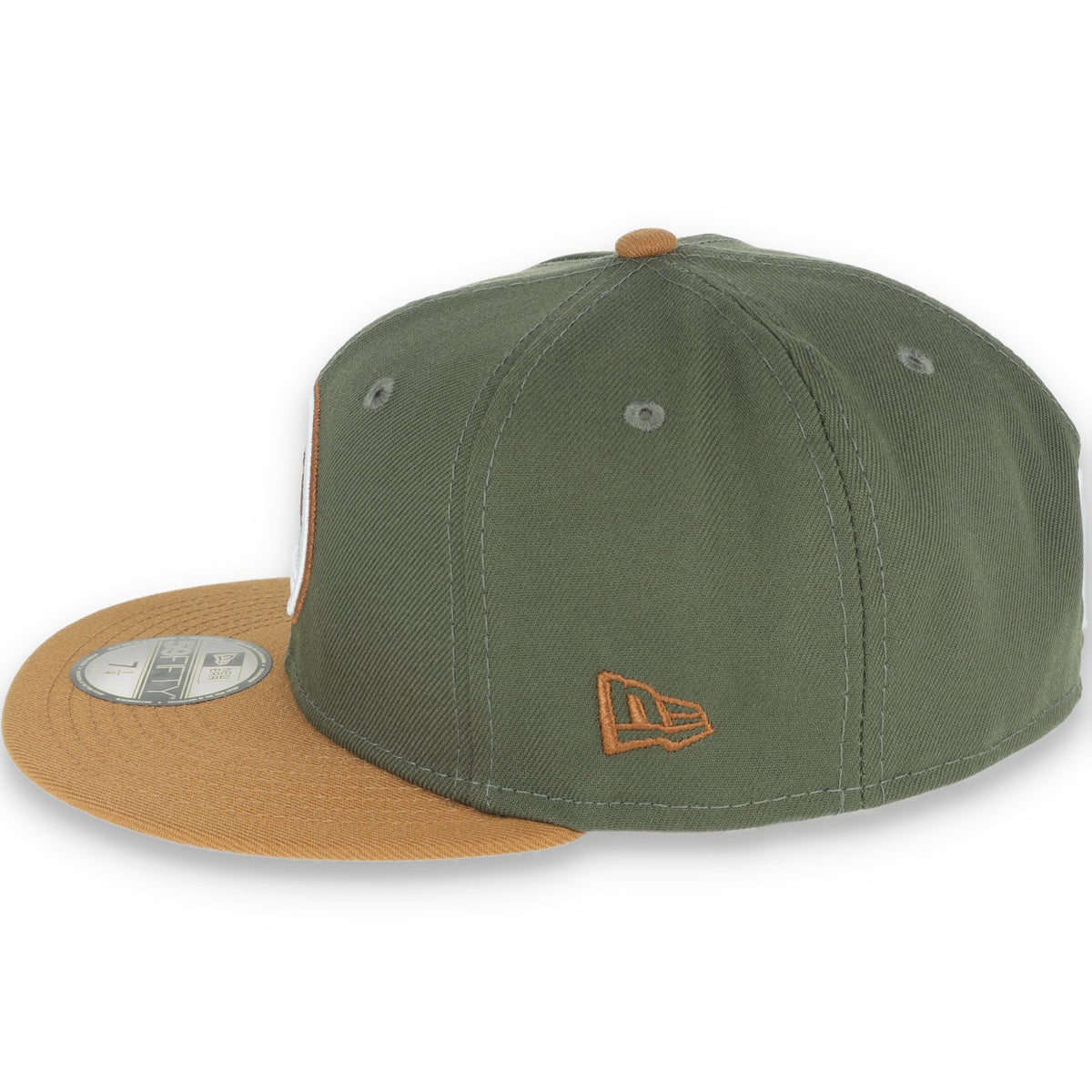 New Era Golden State Warriors Color Pack 2Tone 59Fifty Fitted Hat- Olive/Tan product image 4, provided for visual reference