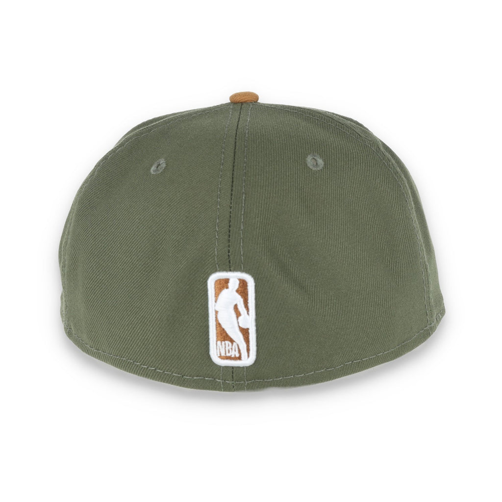 New Era Golden State Warriors Color Pack 2Tone 59Fifty Fitted Hat- Olive/Tan product image 5, provided for visual reference