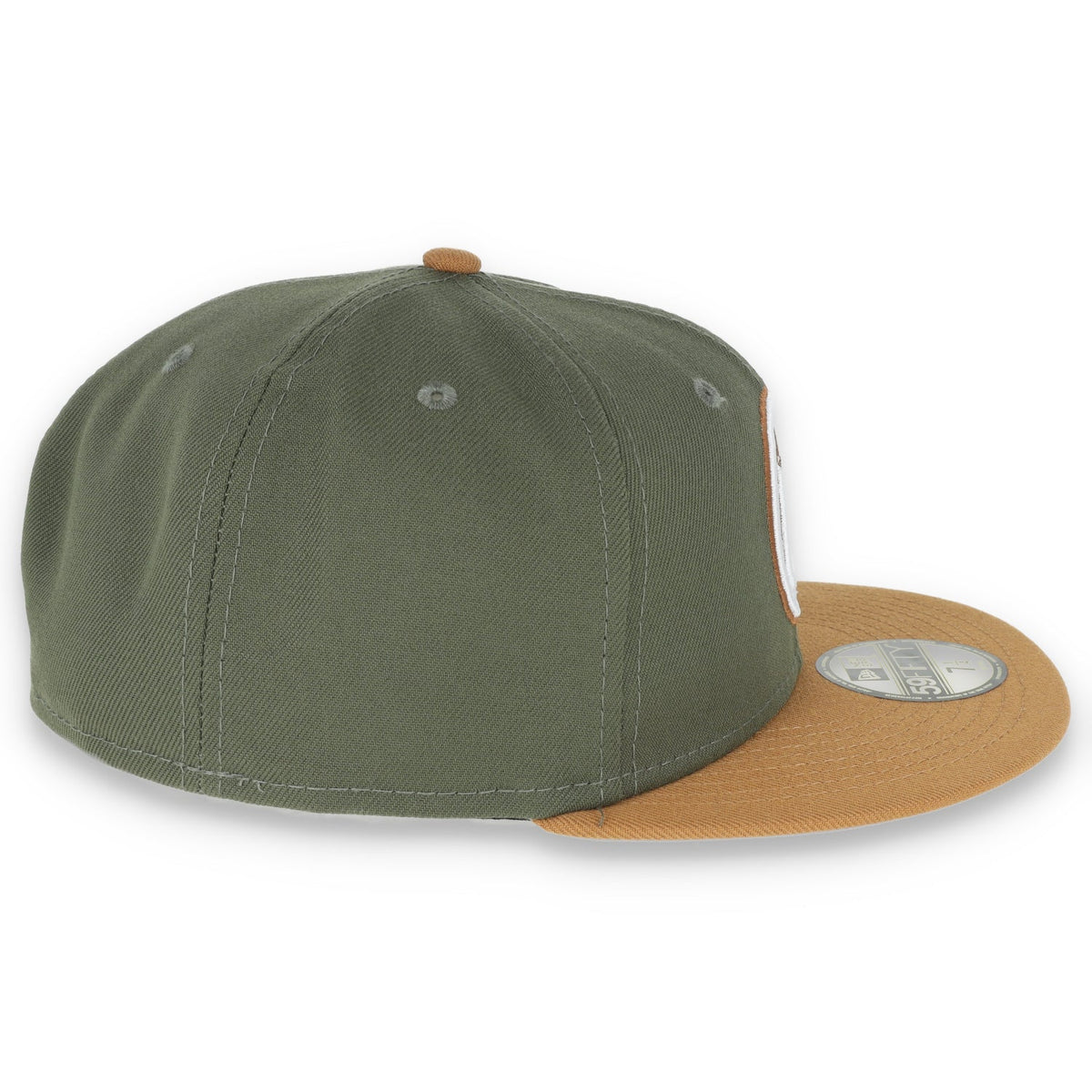 New Era Golden State Warriors Color Pack 2Tone 59Fifty Fitted Hat- Olive/Tan product image 6, provided for visual reference