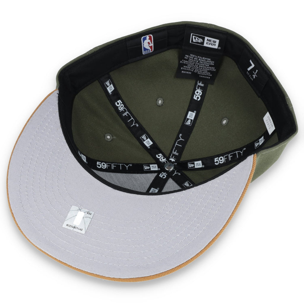 New Era Golden State Warriors Color Pack 2Tone 59Fifty Fitted Hat- Olive/Tan product image 7, provided for visual reference