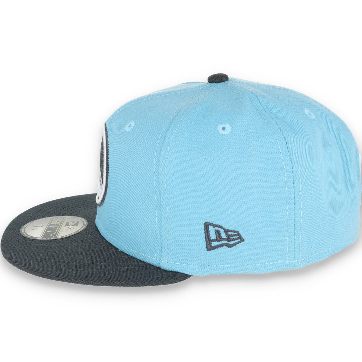 New Era Golden State Warriors Color Pack 2Tone 59Fifty Fitted Hat- Babyblue/Grey product image 4, provided for visual