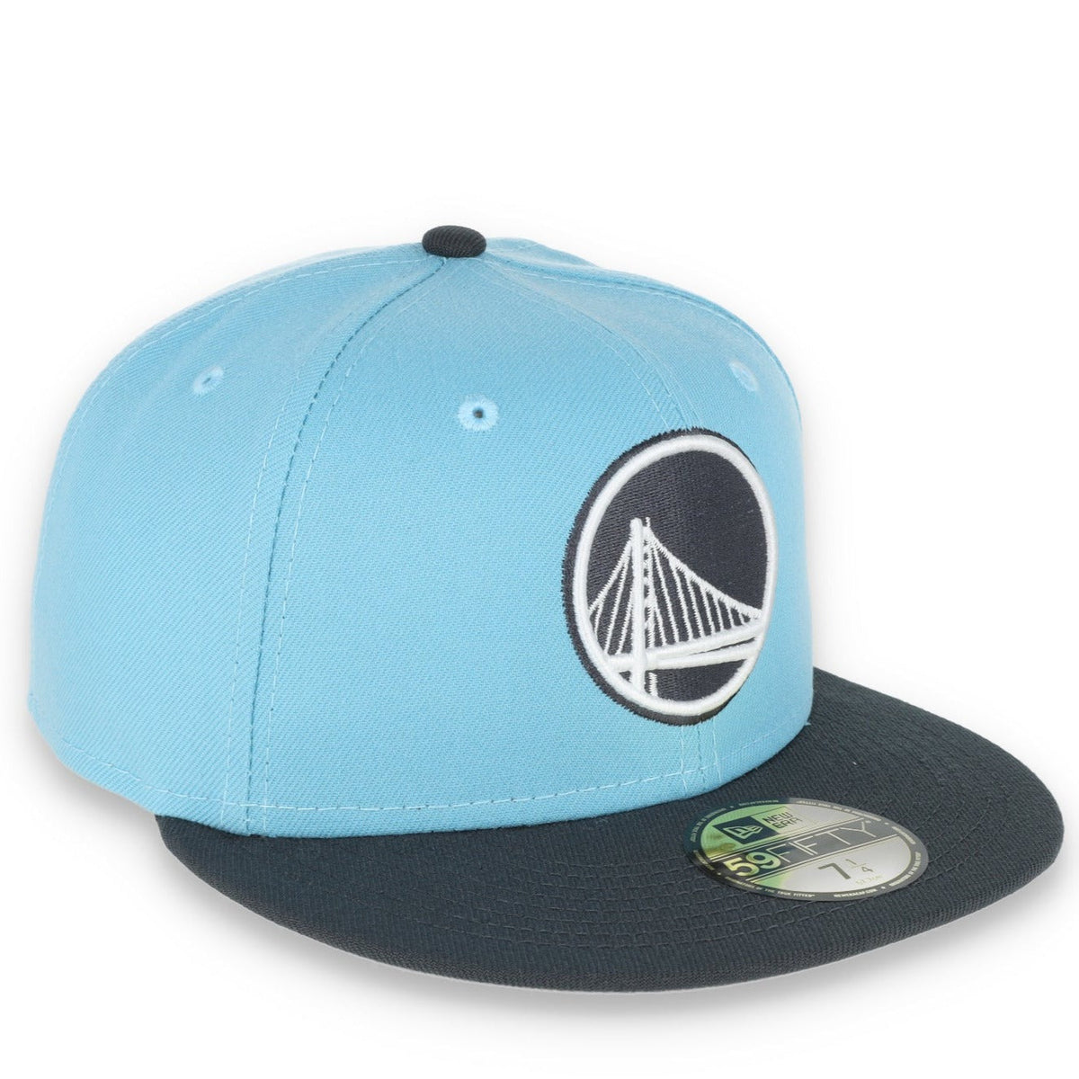 New Era Golden State Warriors Color Pack 2Tone 59Fifty Fitted Hat- Babyblue/Grey product image 2, provided for visual