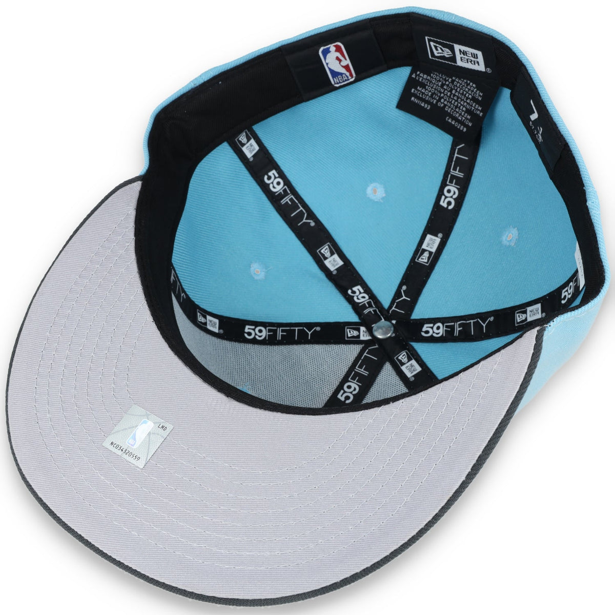 New Era Golden State Warriors Color Pack 2Tone 59Fifty Fitted Hat- Babyblue/Grey product image 7, provided for visual