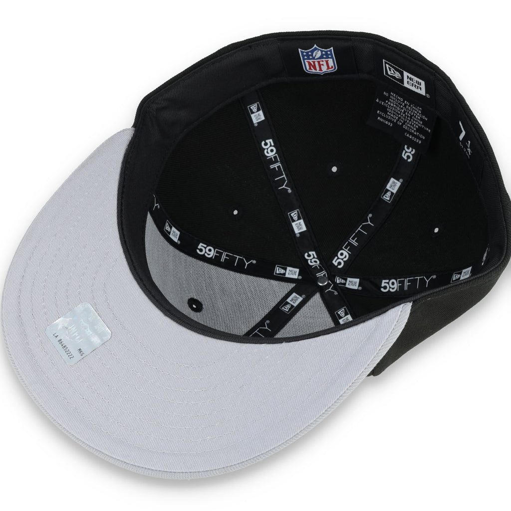 New Era Las Vegas Raiders Sugar Skull 59Fifty Fitted Hat-Black/Grey product image 7, provided for visual reference and