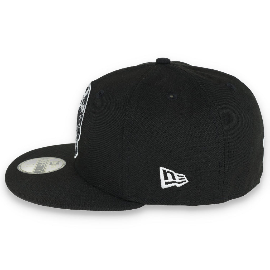 New Era Las Vegas Raiders Sugar Skull 59Fifty Fitted Hat-Black/White product image 4, provided for visual reference and