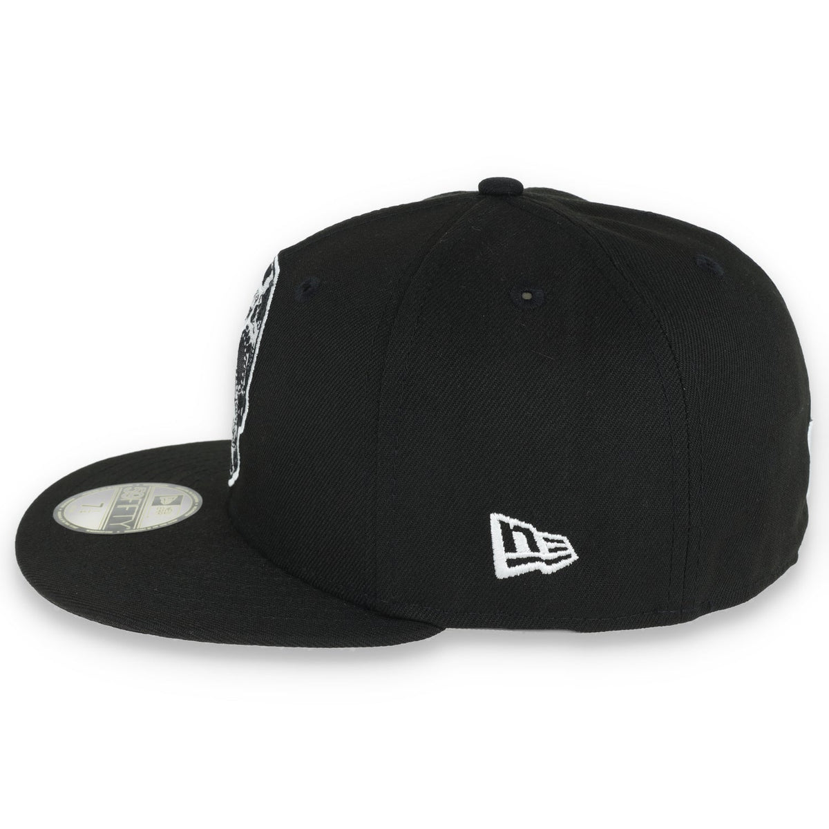 New Era Las Vegas Raiders Sugar Skull 59Fifty Fitted Hat-Black/White product image 4, provided for visual reference and