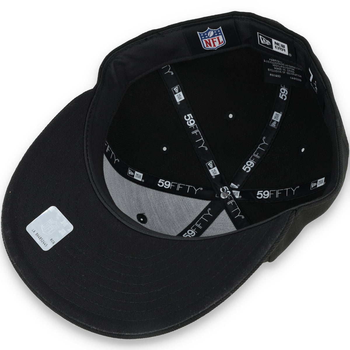 New Era Las Vegas Raiders Sugar Skull 59Fifty Fitted Hat-Black/White product image 7, provided for visual reference and
