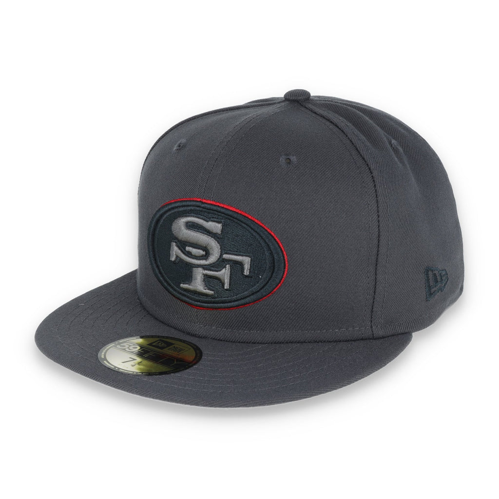 New Era San Francisco 49Ers 1990 Pro Bowl Side Patch Script 59Fifty Fitted Hat-Grey/Red product image 3, provided for visual