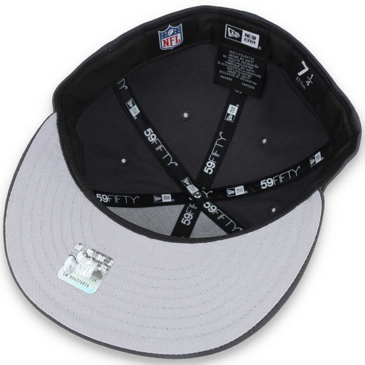New Era San Francisco 49Ers 1990 Pro Bowl Side Patch Script 59Fifty Fitted Hat-Grey/Red product image 7, provided for visual