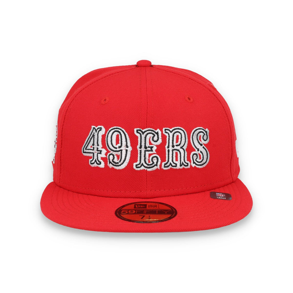 New Era San Francisco 49Ers 40Th Anniversary Side Patch Script 59Fifty Fitted Hat-Red product image 2, provided for visual