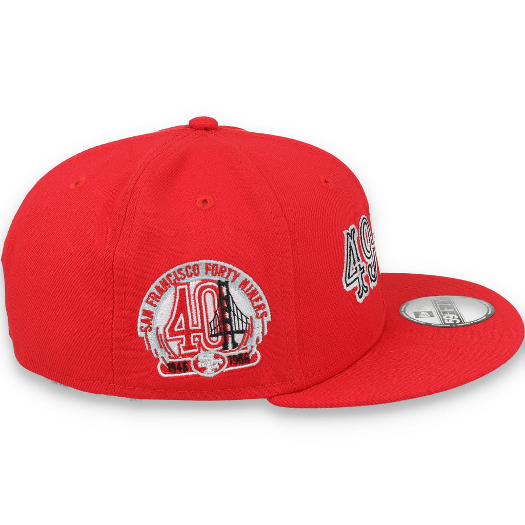 New Era San Francisco 49Ers 40Th Anniversary Side Patch Script 59Fifty Fitted Hat-Red product image 6, provided for visual