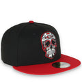 New Era San Francisco 49Ers Sugar Skull 59Fifty Fitted Hat-Black/Scarlet product image 1, provided for visual reference and