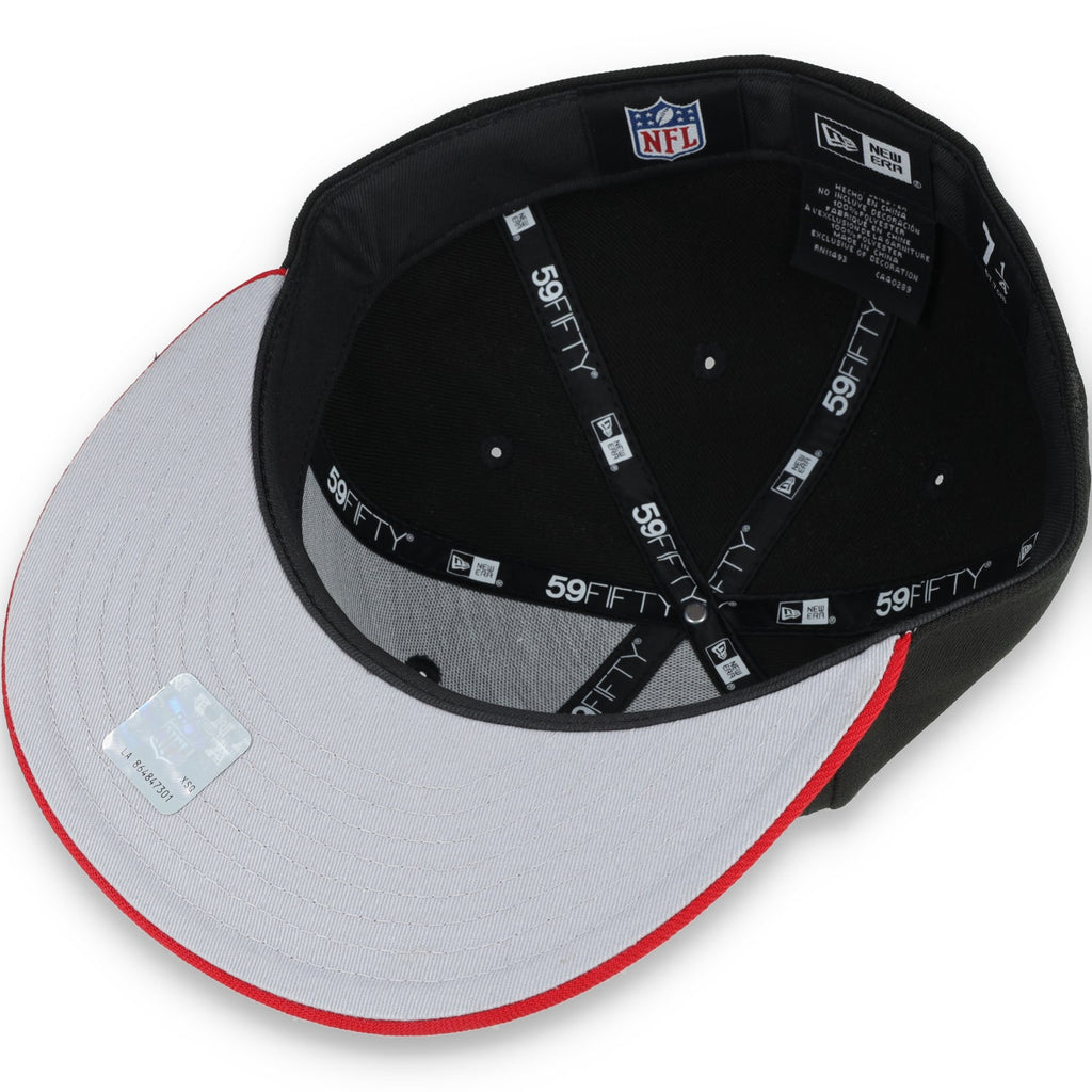 New Era San Francisco 49Ers Sugar Skull 59Fifty Fitted Hat-Black/Scarlet product image 7, provided for visual reference and