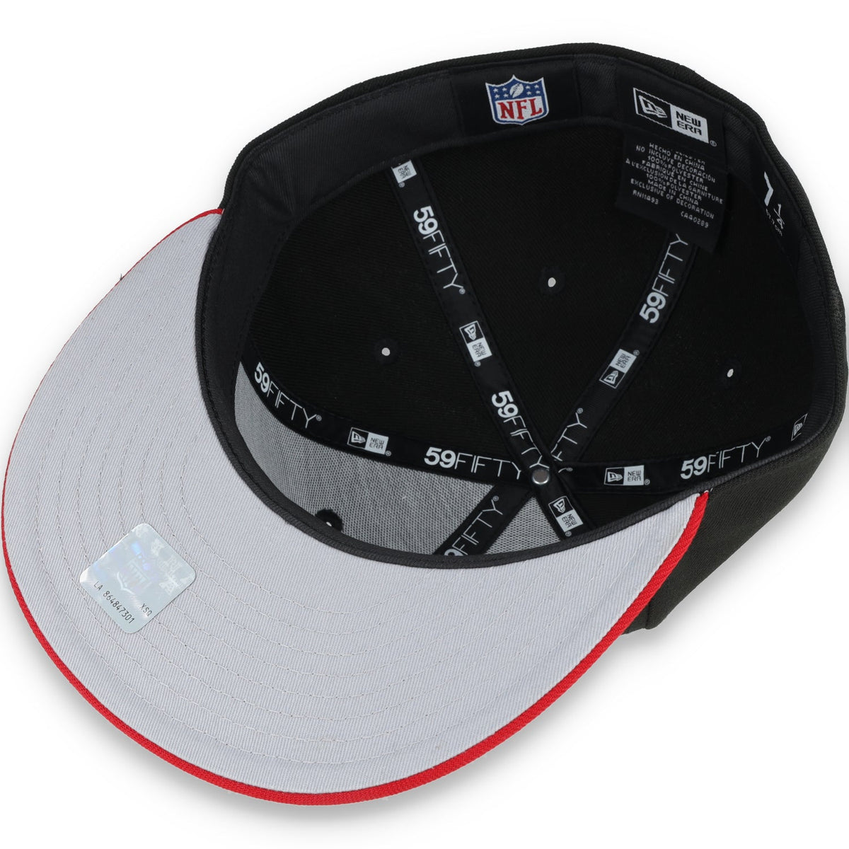 New Era San Francisco 49Ers Sugar Skull 59Fifty Fitted Hat-Black/Scarlet product image 7, provided for visual reference and