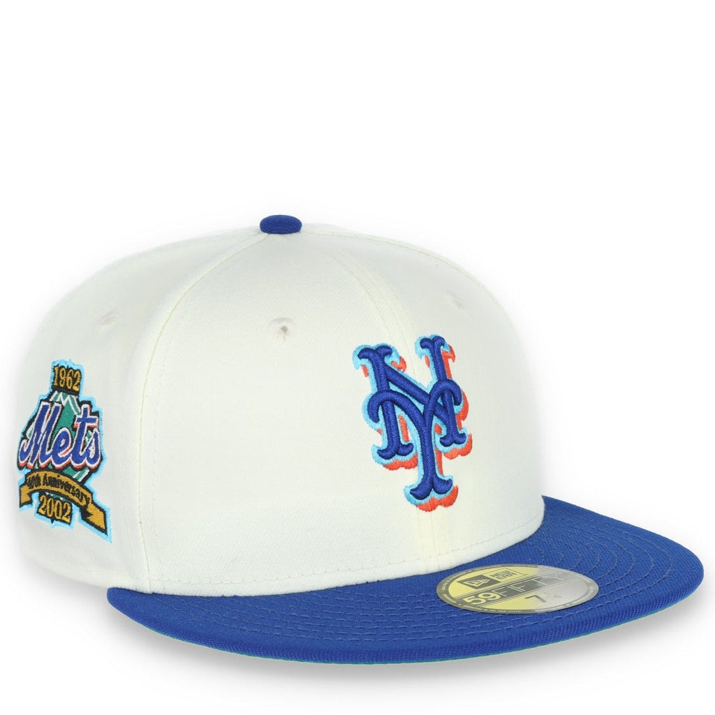 New Era New York Mets 40th Anniversary Patch 59FIFTY Fitted Ivory Hat product image 3, provided for visual reference and