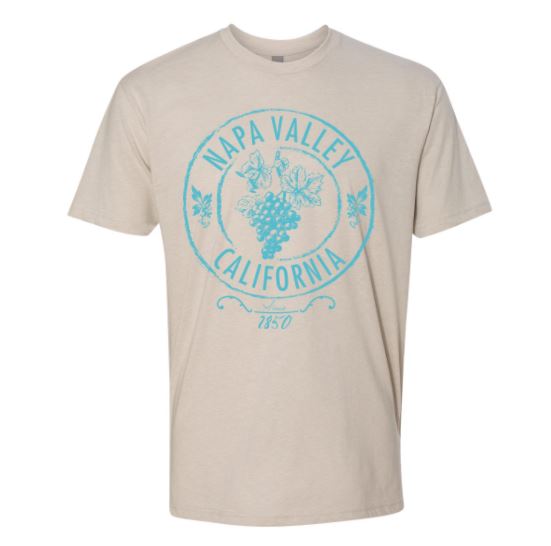 Napa Valley Est 1850 T-Shirt-Sand product image 1, provided for visual reference and product detail review