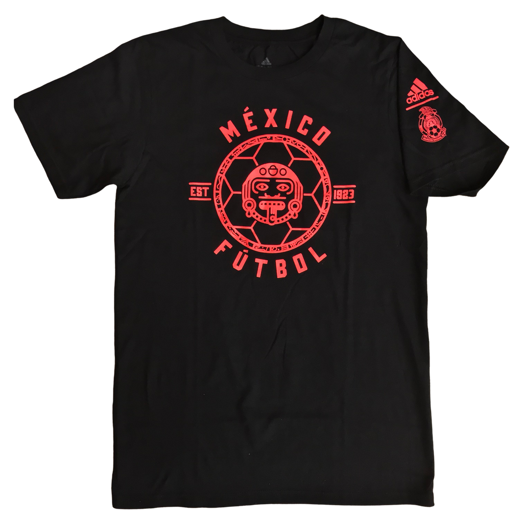 Adidas Mexico Linear Icon Est. T-Shirt-Black/Red product image 1, provided for visual reference and product detail review