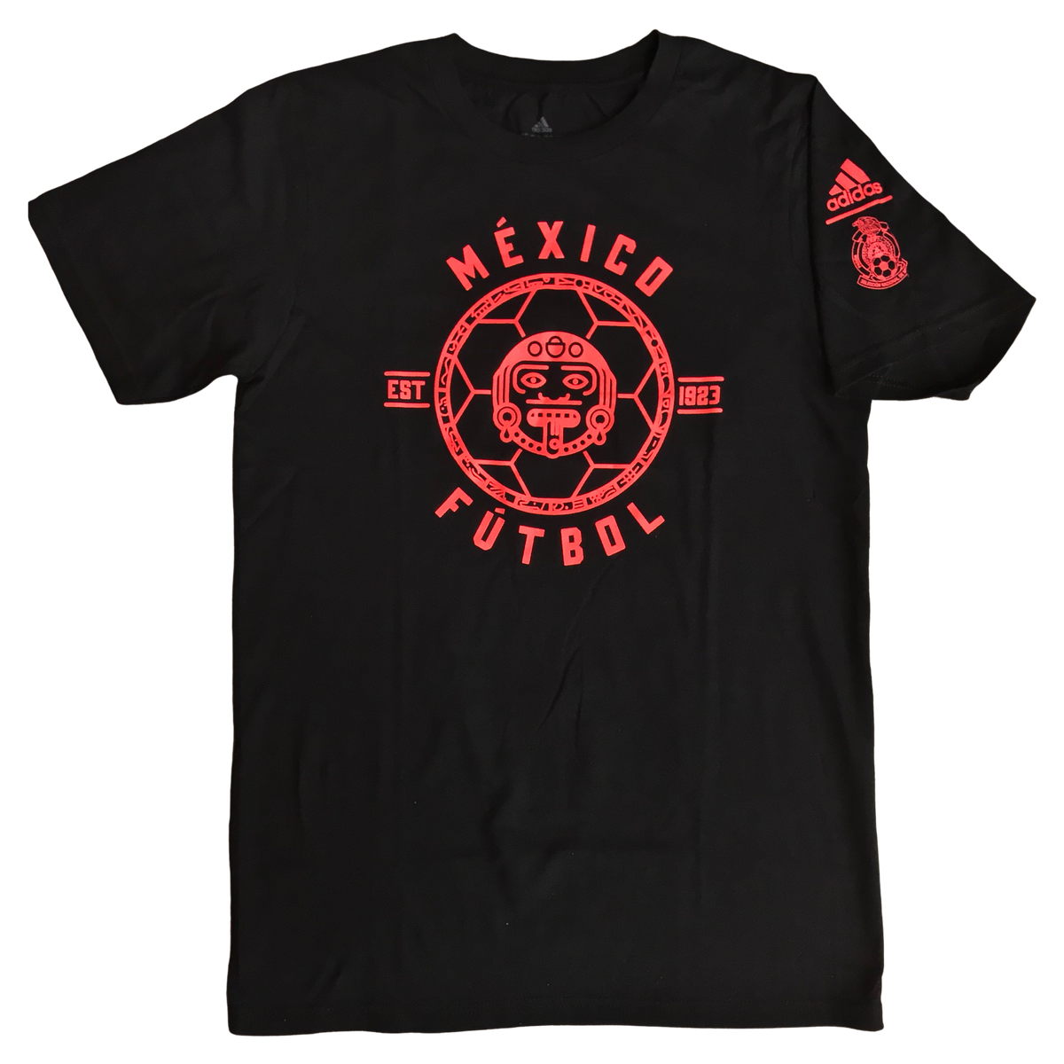 Adidas Mexico Linear Icon Est. T-Shirt-Black/Red product image 1, provided for visual reference and product detail review