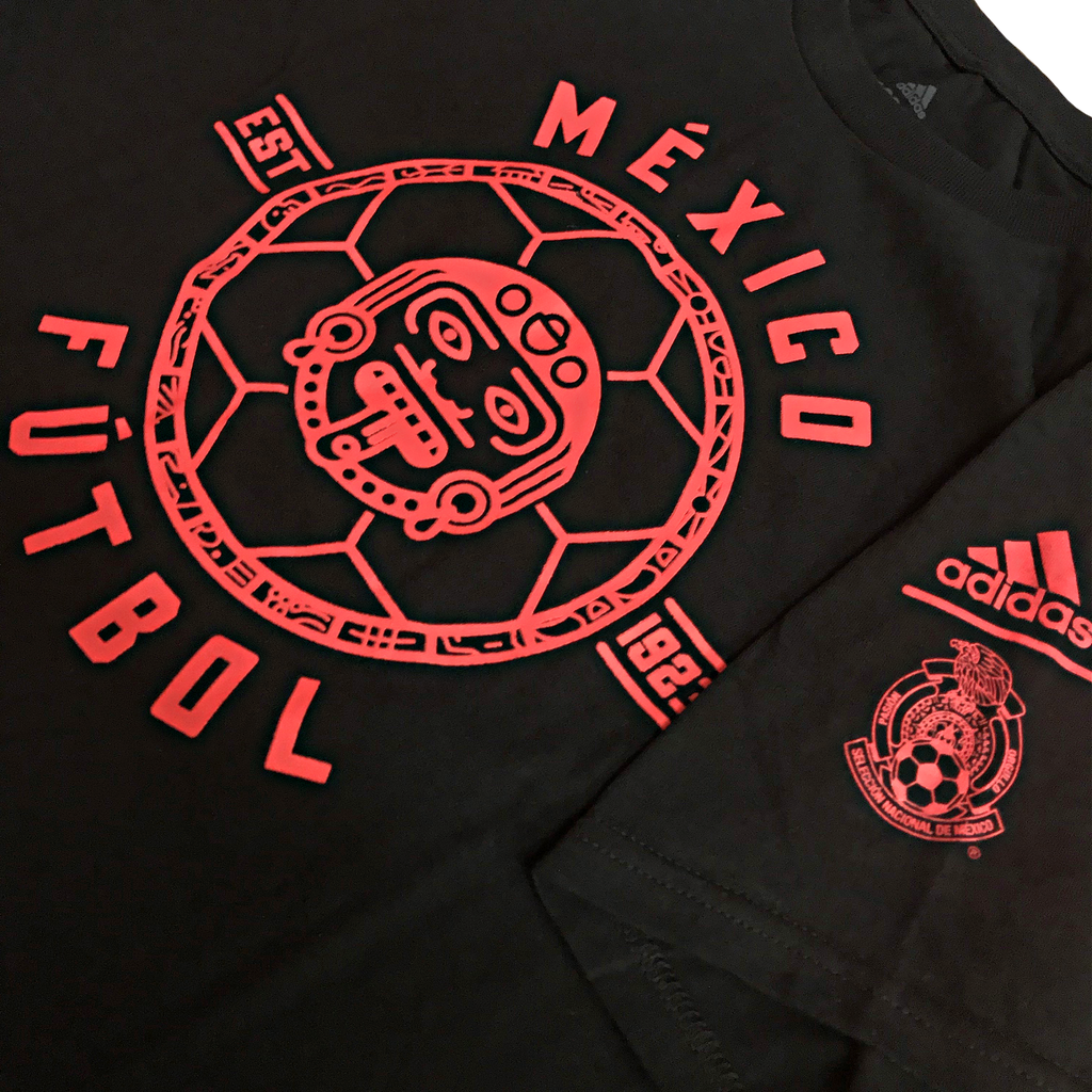 Adidas Mexico Linear Icon Est. T-Shirt-Black/Red product image 4, provided for visual reference and product detail review