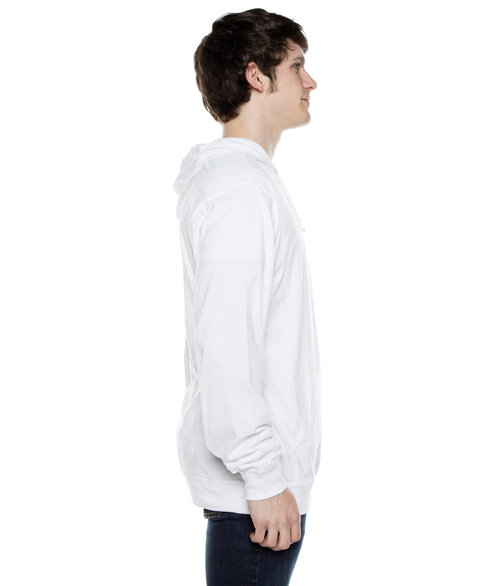 Beach Jersey Zip Hoodie 4.5 Oz-White product image 2, provided for visual reference and product detail review