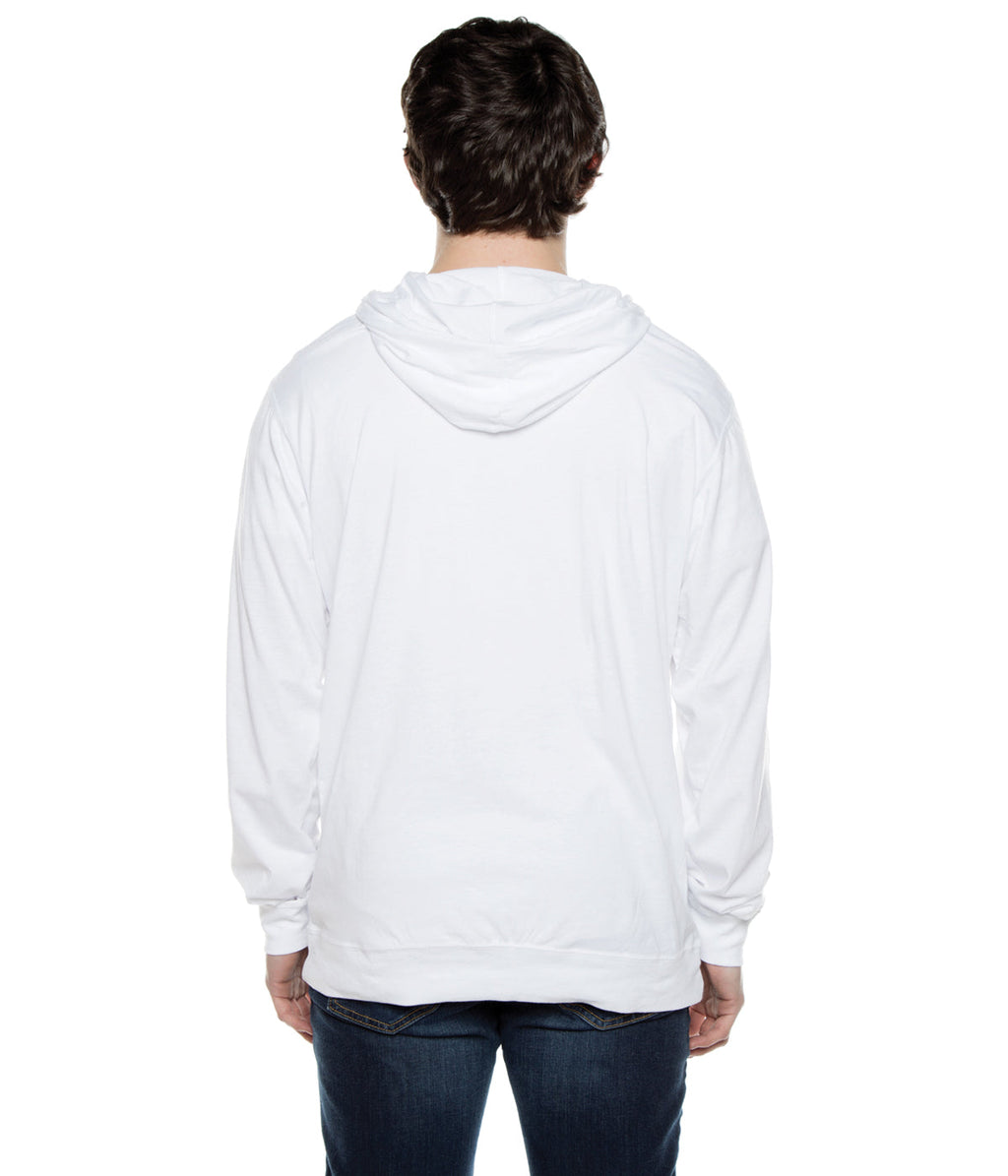Beach Jersey Zip Hoodie 4.5 Oz-White product image 3, provided for visual reference and product detail review
