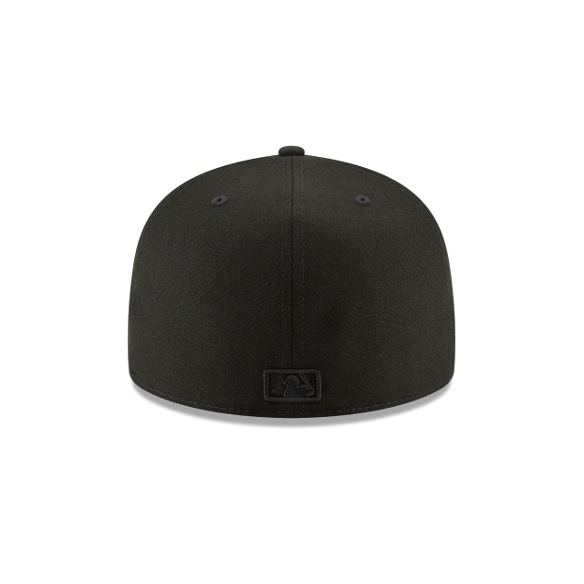 Boston Red Sox New Era Black On Black 59Fifty Fitted Hat product image 5, provided for visual reference and product detail