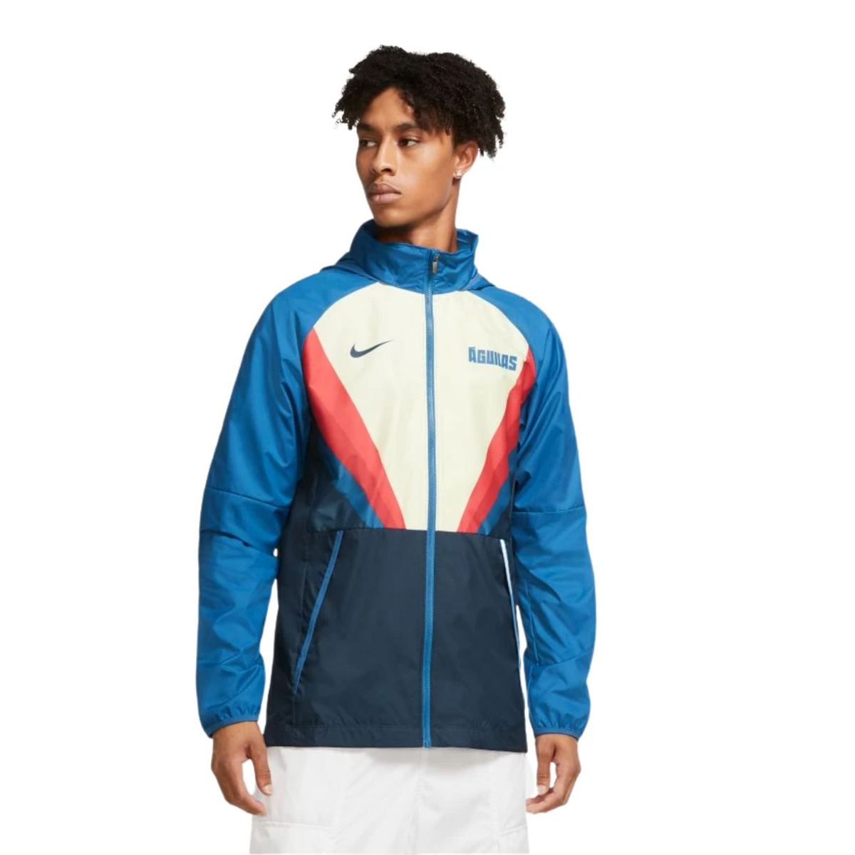 Nike Men Club America Water-Repellent Soccer Jacket - Industrial Blue/Armory Navy/Armory Navy product image 1, provided for