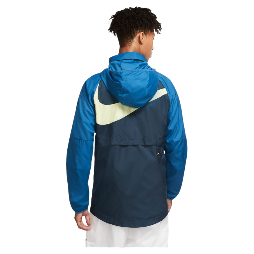 Nike Men Club America Water-Repellent Soccer Jacket - Industrial Blue/Armory Navy/Armory Navy product image 2, provided for