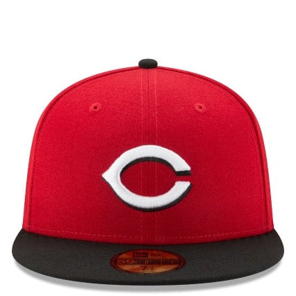 Cincinnati Reds New Era Road Authentic Collection 59Fifty Fitted-On-Field Collection-Red/Black product image 1, provided for