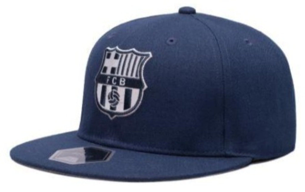 Fi Collection FC Barcelona Braveheart Fitted Hat-Navy product image 3, provided for visual reference and product detail