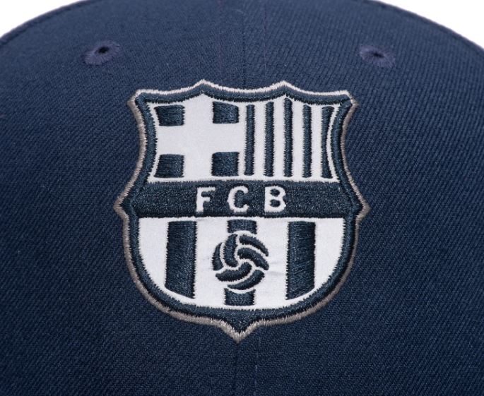 Fi Collection FC Barcelona Braveheart Fitted Hat-Navy product image 5, provided for visual reference and product detail