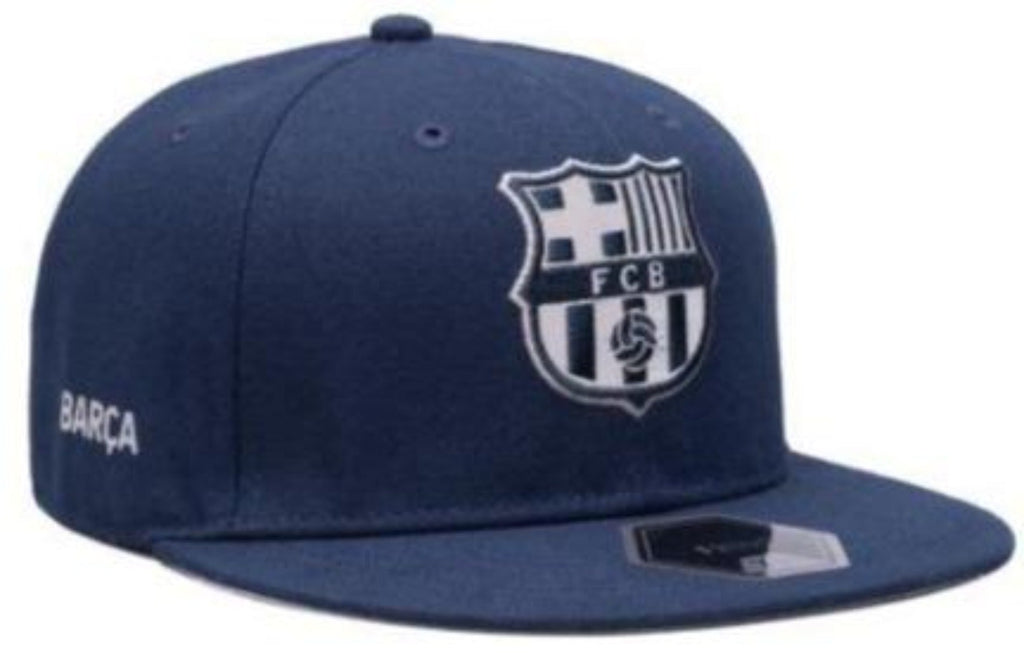 Fi Collection FC Barcelona Braveheart Fitted Hat-Navy product image 2, provided for visual reference and product detail