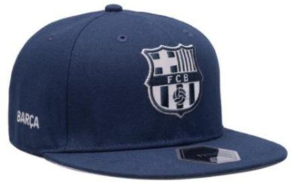 Fi Collection FC Barcelona Braveheart Fitted Hat-Navy product image 2, provided for visual reference and product detail