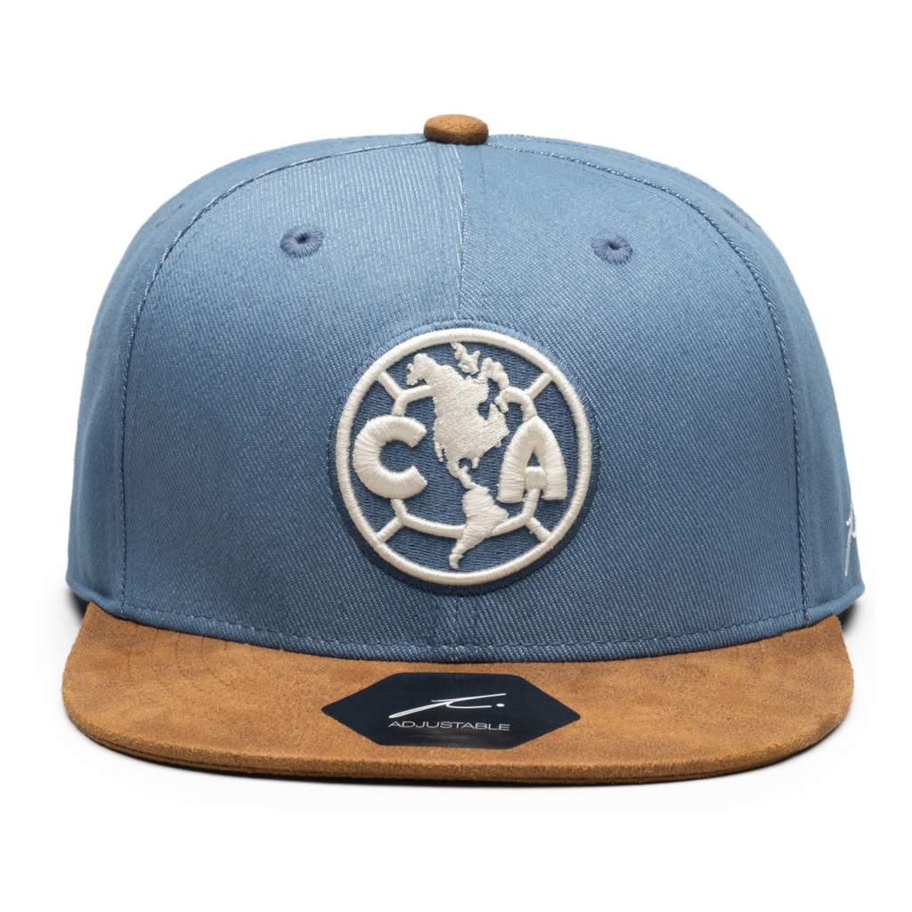 Fi Collections Club America Orion Snapback-Blue/Brown product image 1, provided for visual reference and product detail