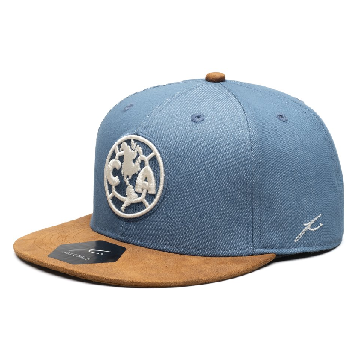 Fi Collections Club America Orion Snapback-Blue/Brown product image 2, provided for visual reference and product detail