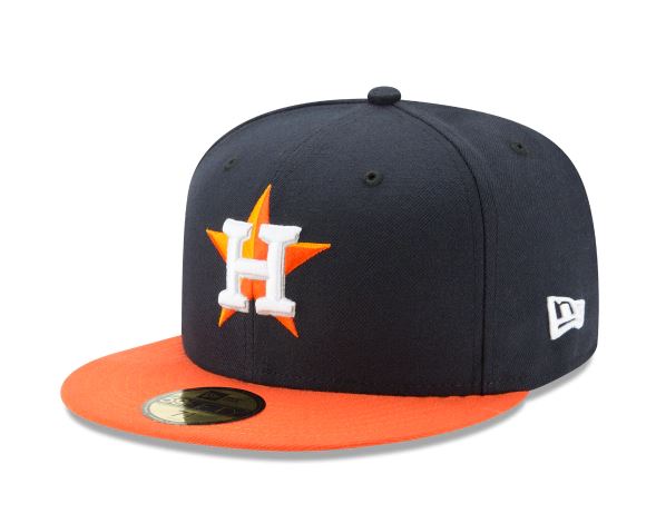 Houston Astros New Era Road Authentic Collection 59Fifty Fitted-On-Field Collection-Navy/Orange product image 1, provided