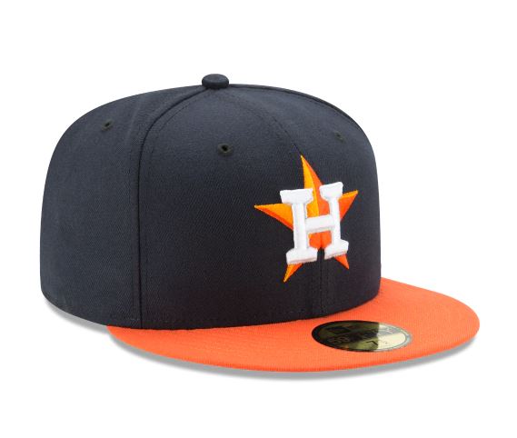 Houston Astros New Era Road Authentic Collection 59Fifty Fitted-On-Field Collection-Navy/Orange product image 3, provided