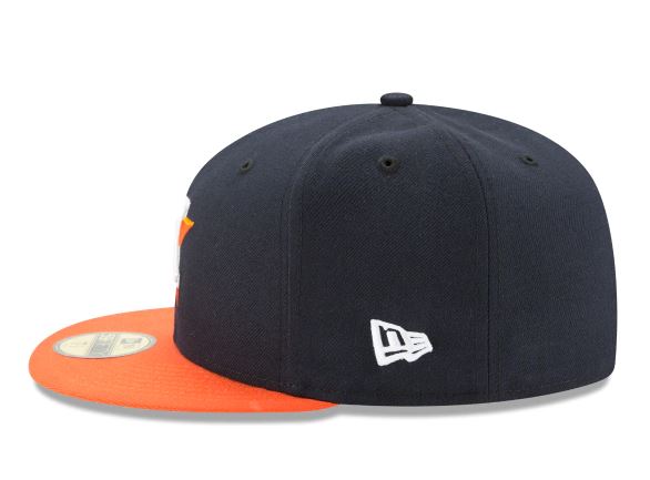 Houston Astros New Era Road Authentic Collection 59Fifty Fitted-On-Field Collection-Navy/Orange product image 5, provided