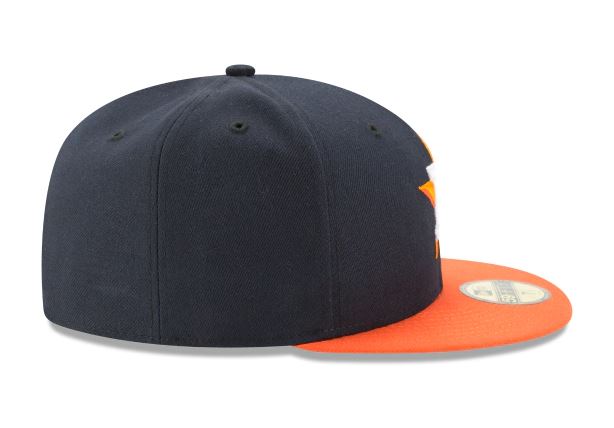 Houston Astros New Era Road Authentic Collection 59Fifty Fitted-On-Field Collection-Navy/Orange product image 6, provided