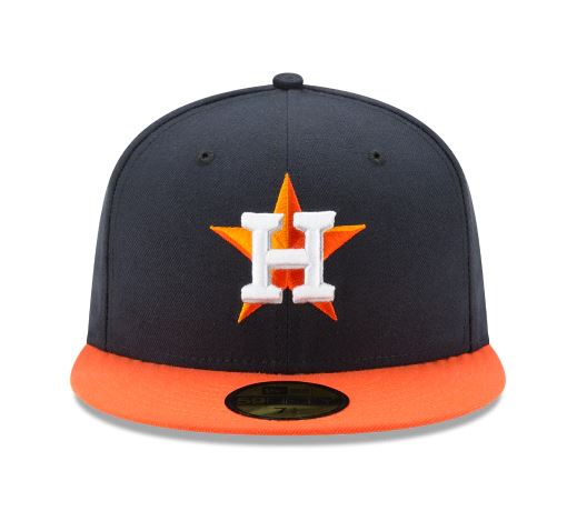 Houston Astros New Era Road Authentic Collection 59Fifty Fitted-On-Field Collection-Navy/Orange product image 2, provided