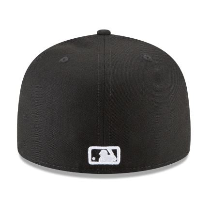 New York Mets New Era Basic Collection Fitted 59Fifty-Black And White product image 3, provided for visual reference and