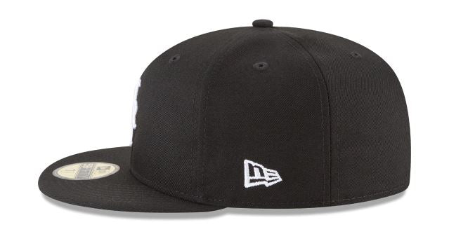 New York Mets New Era Basic Collection Fitted 59Fifty-Black And White product image 2, provided for visual reference and