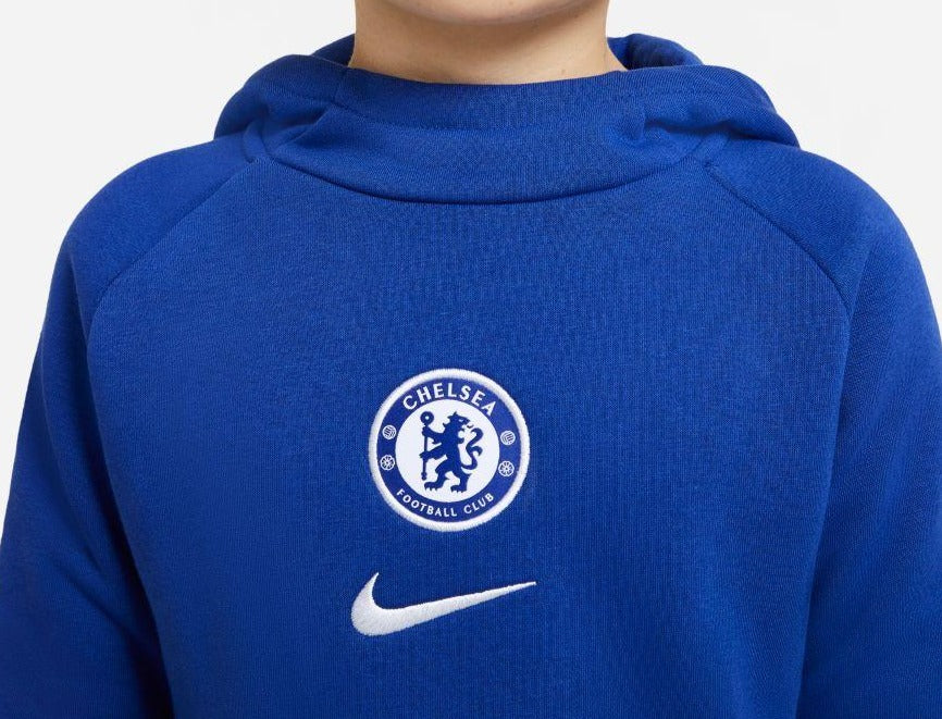 Nike Chelsea FC Big Kids' Fleece Pullover Soccer Hoodie product image 2, provided for visual reference and product detail