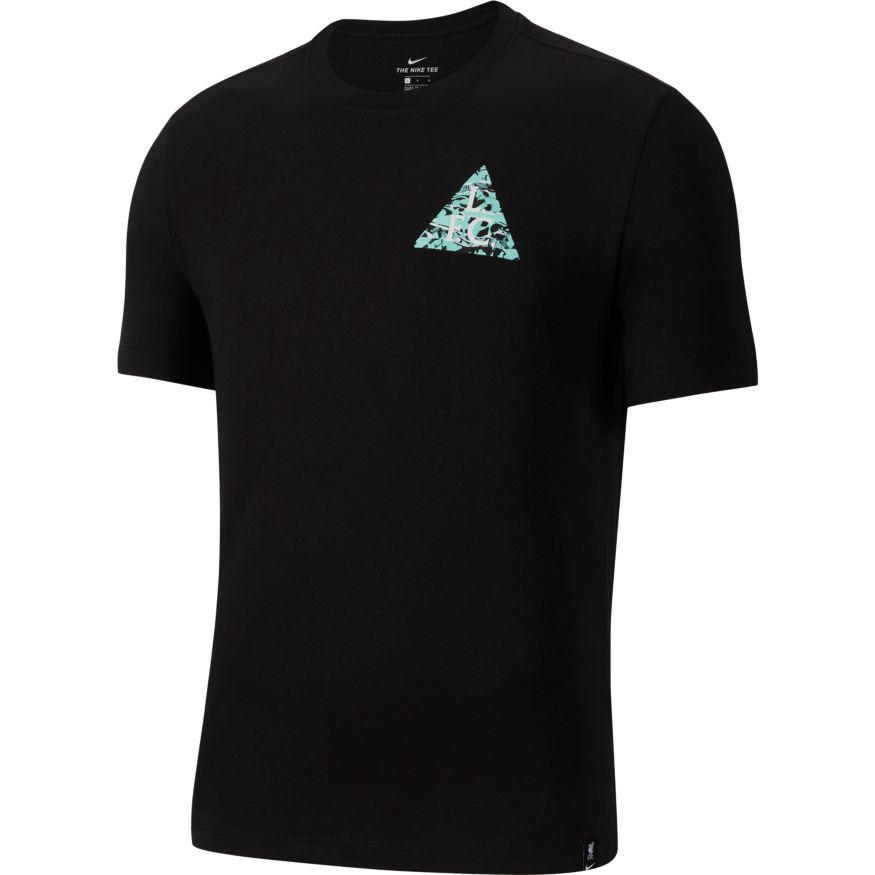 Nike Liverpool FC Men Soccer T-Shirt-Black/Teal product image 1, provided for visual reference and product detail review