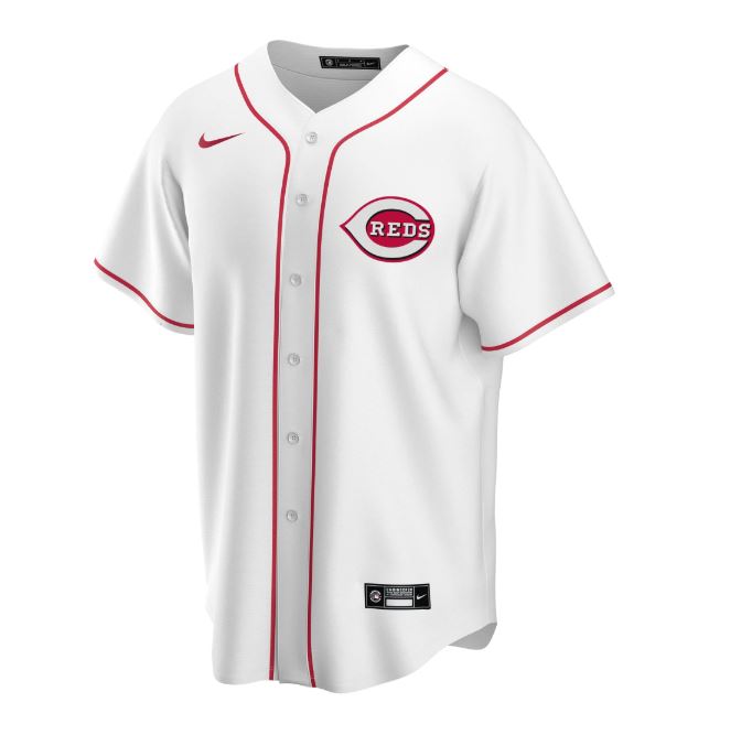 Nike Men Cincinnati Reds White Home 2020 Replica Team Jersey product image 2, provided for visual reference and product