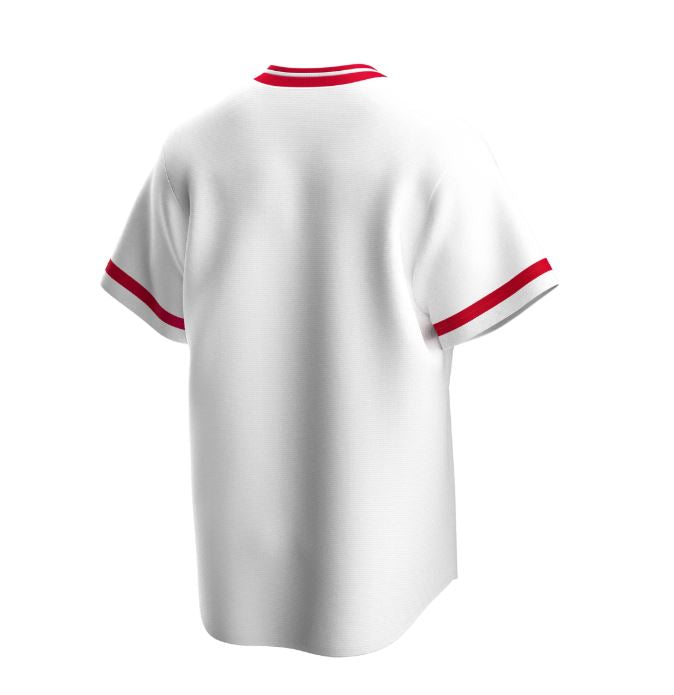 Nike Men Cincinnati Reds White Home Cooperstown Collection Team Jersey product image 3, provided for visual reference and